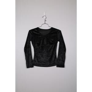90's Crushed Velvet Long Sleeve T-Shirt